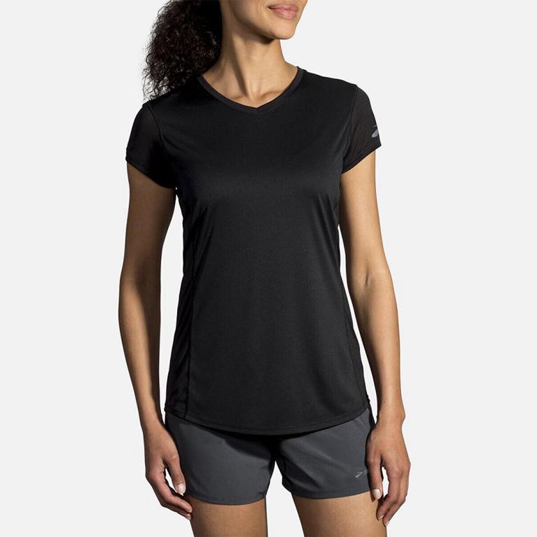 Brooks STEALTH Short Sleeve Running Shirt Womens Canada - Grey (RHV392107)